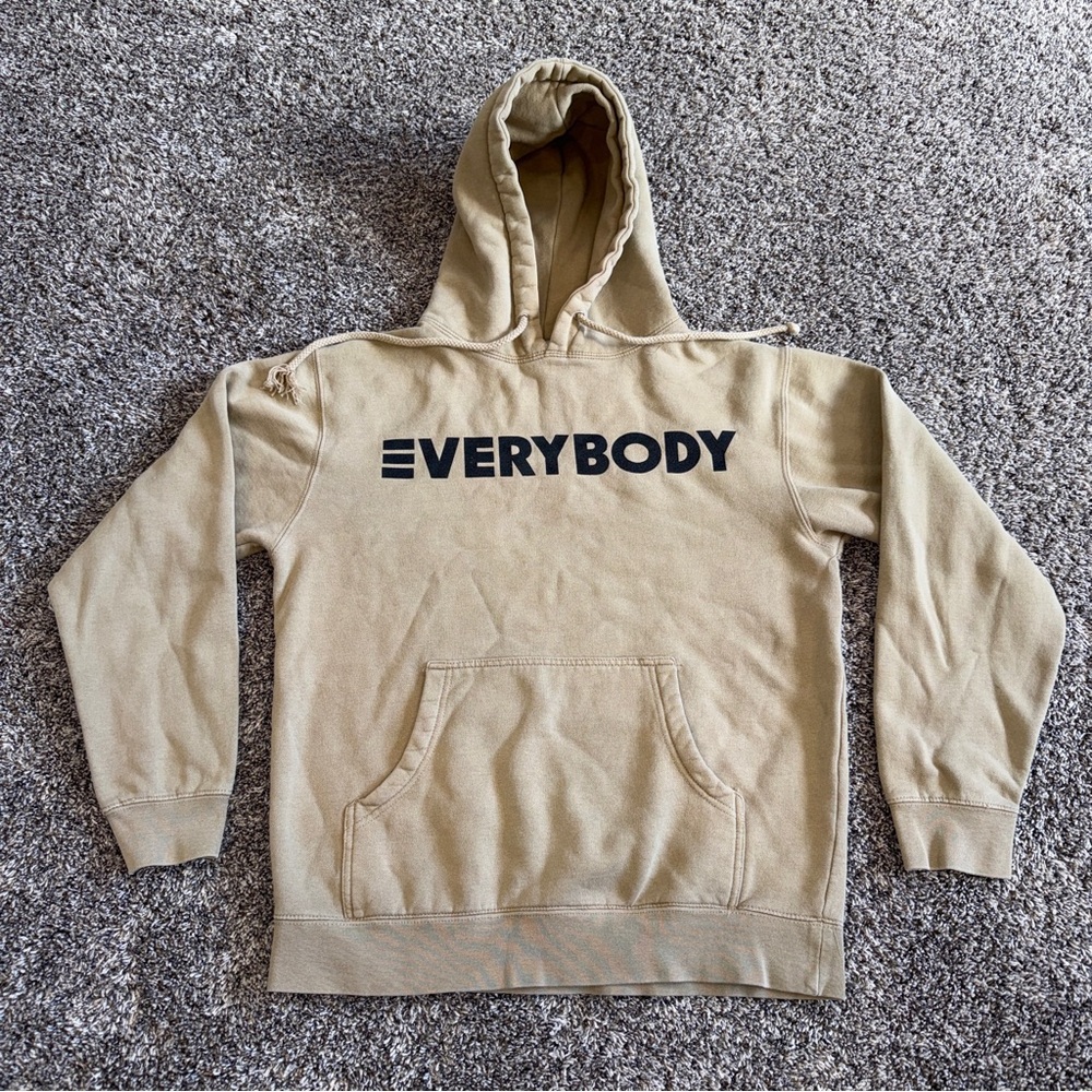 Men’s Medium Beige Tan Logic Everybody Pullover Hoodie 2017 Rap Tour Concert